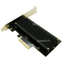 Sintech 28핀 - PCI-e 어댑터 카드 맥북 에어(2013-2017) 및 프로(2013-2015년 후반)의 SSD와 호환 (팬 포함), with Heatsink