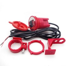 MOTO 12V 오토바이 USB 충전기 방수 액세서리 트라이엄프 타이거 800 zx6r z900 2021 sv650 tracer gt zx1, 02 Red