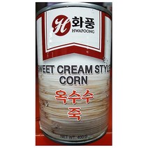옥수수죽 크림콘 화풍 400g X4개 통조림 업소용 전문, 1, 개당 중량본상품선택