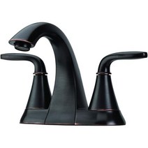 Pfister LF048PDYY 토스카나 브론즈 Pasadena 손잡이 2개 4인치 센터세트 욕실 수전, Tuscan Bronze
