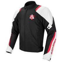 YORVRO 오토바이 라이딩 슈트 남성 자켓 사계절 오프로드 자전거 슈트 레이싱, M, 하얀색