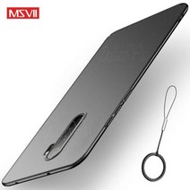 Redmi Note7 Note8 프로 케이스 MSVII 하드 Xiaomi Note 8 Pro 커버 매트 참고 7, Black Lanyard Ring, 블랙