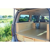 캠플 특허등록한 샤워부스가 포함된 스텔스 캠핑카 키트 (스타렉스3밴전용), 포플러합판