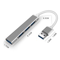 USB &Type-C타입 멀티 허브 4포트 USB 3.0 / 2.0 삼성 맥북 LG 태블릿, 회색