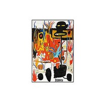Jean-Michel Basquiat 장 미쉘 바스키아 작품 / 호텔 카페 거실에 걸면 좋은 캔버스 그림액자 21, 블랙