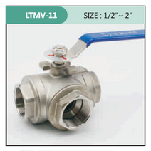 3방 볼밸브 32A(1 1/4인치) (3Way Ball Valve) T_Type L_Type _Stainless Valve