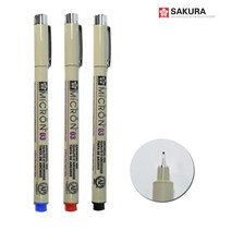 [씨엠몰-JS] 사쿠라 피그마 마이크론 03 (0.35mm) 캘리 일러스트 만화그리기, 검정, 1개