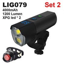 자전거전조등 후미등 자전거 라이트 1000루멘 1200 루멘 usb 충전 고휘도 미니 라이트, lig079 세트 2