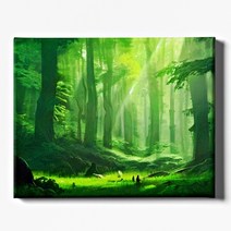 아티플라 보석십자수 캔버스 일체형 DIY 키트, 14. 판타지 포레스트 50x40cm
