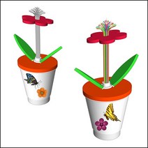 뉴 LED 광섬유 꽃화분(1인용)