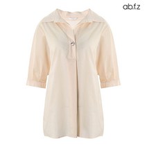 에이비플러스 ab.f.z 백라벨 단추 카라 블라우스 (AFV3QB01A)