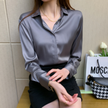 실크 루즈 핏 고급 블라우스 250