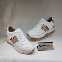 탠디 여성 베스트 6cm 화이트 골드사선 키높이 스니커즈 WCX22M016WHITE