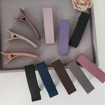 인조이박스 심플사각 헤어 집게핀 머리핀 헤어핀 JN700 11Color