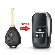 벤츠마크 KEYYOU수정된 키 234 버튼 포브 도요타 Reiz Camry Rav4 Yaris Corolla 4Runner Avlo 플립 원격, Model 6 TOY43