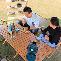 조엘리 접이식 캠핑 우드 롤 테이블