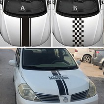 모델3 테슬라모델3와이퍼비닐 레이싱 스포츠 데칼 자동차 헤드 스티커 Opel Astra h j g k Insignia Corsa, 02 WHITE_03 C
