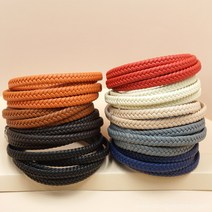 천연 고퀄리티 벼매듭 가죽끈 7mm/가죽팔찌재료 가죽팔찌끈, 02.다크브라운, 90cm