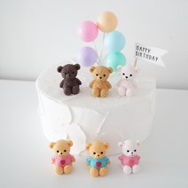 곰돌이 피규어 케이크 장식, 베이지