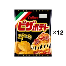 일본 Calbee 가루비 피자 포테토 칩 피자맛 감자칩 60g X 12개, 1개