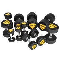 베스코 TPU 우레탄 아령 덤벨 홈트 세트 고무아령 헬스장 아령 2kg - 50kg, 5kg x 1개[낱개]