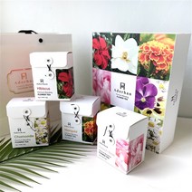 프리미엄 블랜딩 꽃차 4종 선물세트 (프렌치로즈 히비스커스 메리골드 캐모마일), 꽃차4종세트(쇼핑백포함)