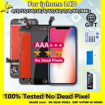 [해외] iPhone 4S 5 5S SE 6 7 8 Plus 디스플레이 용 AAA LCD 화면 iPhone X XR XS Max OLED 교체 데드 픽셀 터치 어셈블리 없음, 아이폰 5s 블랙