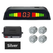 차선이탈경고장치 자동차용품Hippcron 자동차 주차 센서 키트 4 22mm 역방향 레이더 사운드 경고 표시기 시, 06 Silver