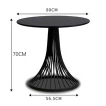 놀 knoll 사리넨 튤립 체어 Tulip Eero Saarinen 모던 심플 인테리어 의자, 80cm 블랙 타워 테이블