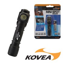 코베아 미니 후레쉬 스팟 직각 LED라이트 캠핑 낚시 작업용 랜턴, 1개, 블랙