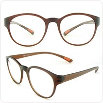 플랙스 국산정품 무광브라운 라운드 초경량뿔테 편안한코받침 RF5152-02 패션안경