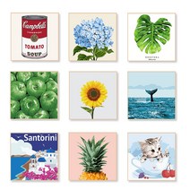 에이블 DIY 유화그리기 세트 45종 25cmX25cm 해바라기 보태니컬 풍경시리즈, N56 라일락글라스