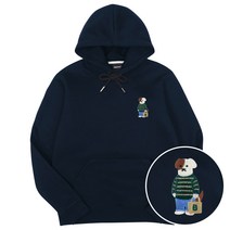 옥스타 미니미 캐주얼 브로독 자수 특양면 오버핏 후드티