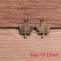 팬던트 목걸이 써지컬20pcs 15*23mm 골동품 3 색 아연 합금 미니 나무 잎 매력 DIY 쥬얼리 식물 펜던트 목