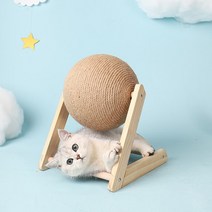 원목 선반형 캣타워 먼치킨 링트리 고양이캣타워아이보리 우주선 나무 캣티오 고양이 스크래치 포스트 공 장난감 스크래처 사이잘 로프 애완 동물 가구 용품 액세서리 타워, [02] 16cm Ball, [02] Cat Scratcher B