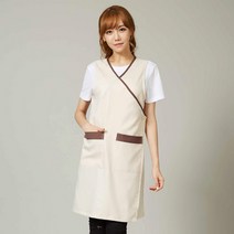 원피스 유니폼 앞치마, 1개, 베이지