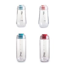 코멕스 트라이탄 클린보틀 휴대용물병 380 / 450ml 열탕소독 가능한 실리콘마개 투명 물통, 클린보틀380핑크