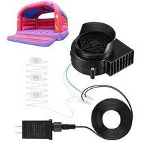 무선 저소음 송풍기 풍선 소형 교체 공기 송풍기 3 LED 조명 문자열 12V 팬 모터 1.5A 어댑터 야드 타격, 01 US