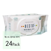 베스토 물티슈캡형100매입(24팩)/심사장닷컴, 캡형100매입(24팩)