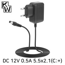 강원전자(NETmate) 12V 0.5A SMPS 아답터 (5.5x2.1mm/C:+) KW-A1205A(SK01G-1200050K)