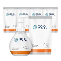 깨끗한나라 클린 마일드 포밍 핸드워시 용기 250ml 1개 + 리필 200ml 5개 한라봉향, 깨끗한나라 클린 마일드 포밍 핸