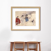 나봄갤러리 혜원 신윤복 야금모행 액자, 3.내츄럴 액자