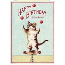 CAVALLINI 인사말 카드 생일 고양이 귀여운 아기자기한, 고양이 카드