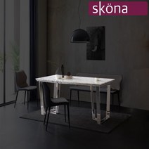 [스코나]아인비 이태리대리석 식탁 테이블 1400, 색상:아라베스카토