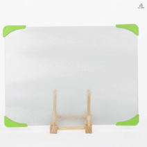 유리도마 강화유리 주방용 투명 위생 항균, 40x60 그린코너