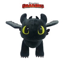 다온 드래곤길들이기 투슬리스 라이트퓨리 인형, 05.투슬리스 라잉 인형 블랙 40cm