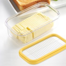 버터케이스 버터소분 용기 커터 보관함 뚜껑이 있는 버터 접시 냉장고 용기 보관함 키퍼 손잡이 냉동고 안