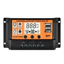 태양광 태양열 컨트롤러 충전 태양전지 10-100A MPPT/PWM 광 충전 컨트롤러 듀얼 USB 12V/24V 자동 전지 패, 01 1pcs_03 30A