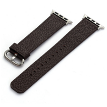 NUBASE 애플워치 8 호환 레트로 앱송 가죽 스트랩 싱글투어 + 필름 1P (41/45/49mm), 38mm, 다크브라운