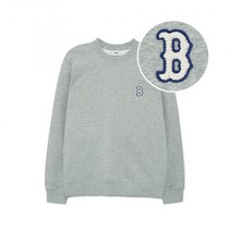 MLB 엠엘비 베이직 스몰로고 컴포터블핏 맨투맨 BOS Melange Grey 3AMTB0134-43MGS